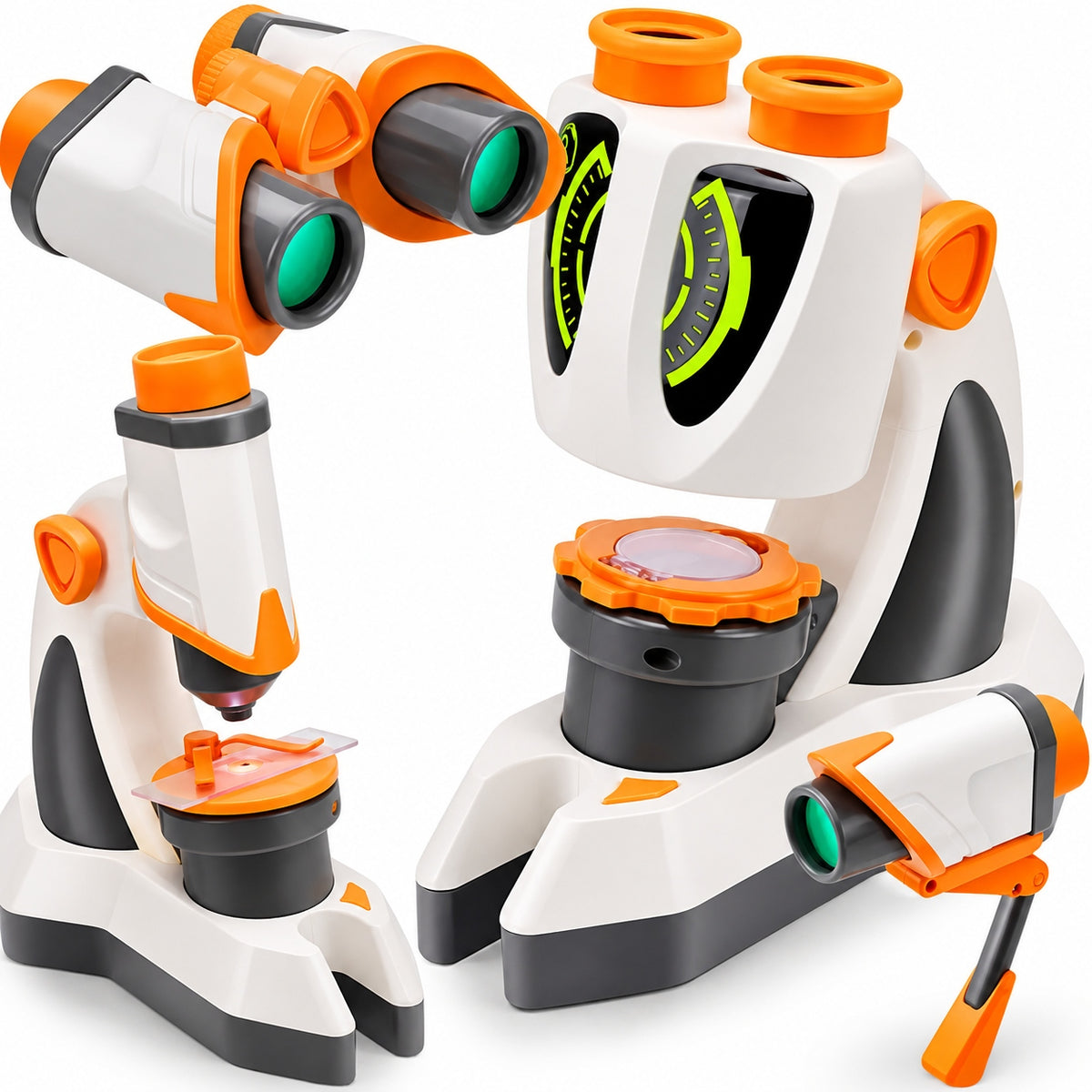 SCIENTIFIC FUN MICROSCOPE 1200x EDUCATIONAL FOR CHILDREN ACCESSORIES BINOCULARS 6+
