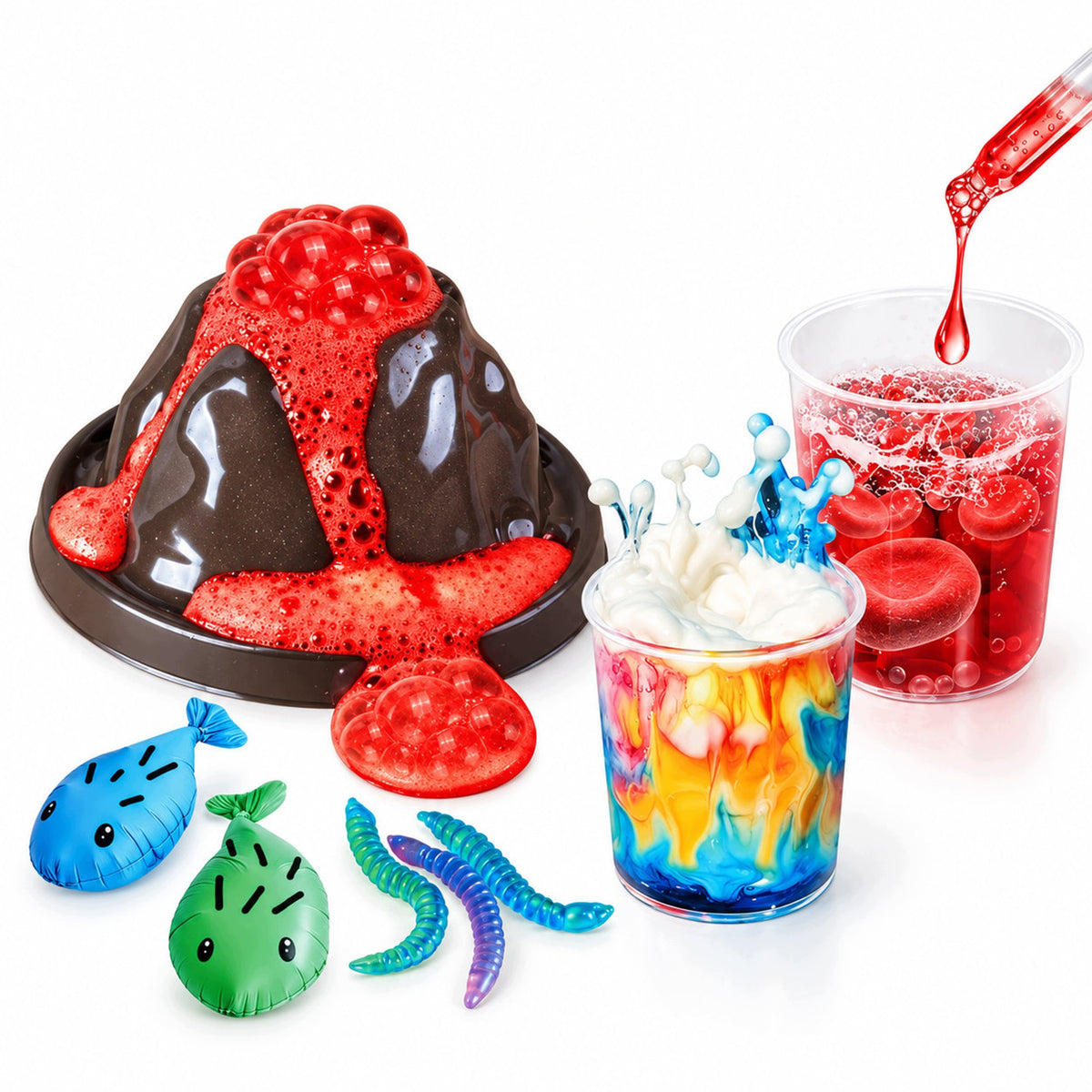 SCIENTIFIC SET 52 EXPERIMENTS FOR CHILDREN SMALL CHEMIST VOLCANO LAB Packaging status original