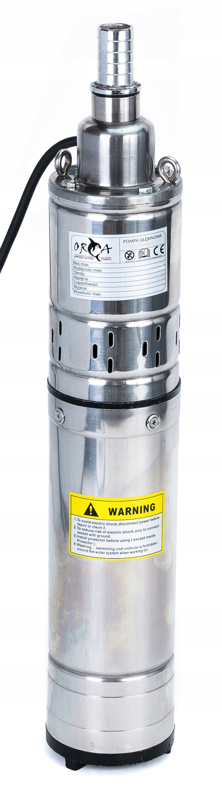 SCREW SUBMERSIBLE PUMP FOR WELL WATER 1700 l/h 4" FOR WATERING Manufacturer code M799132