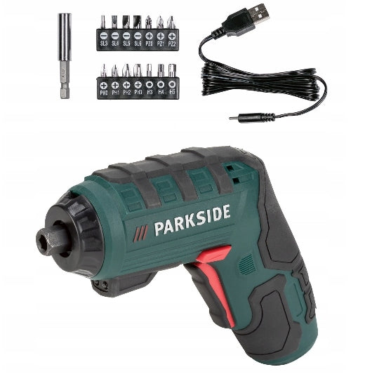 SCREWDRIVER CORDLESS SCREWDRIVER PARKSIDE WITH BITS Brand Parkside