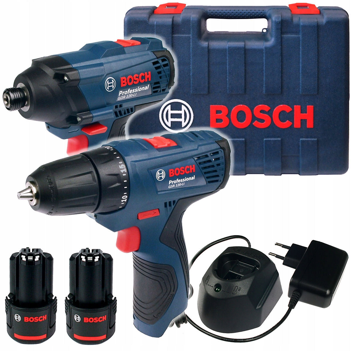 SCREWDRIVER GSR 120-LI + SCREWDRIVER GDR 120-LI BOSCH 2x2,0Ah + SUITCASE