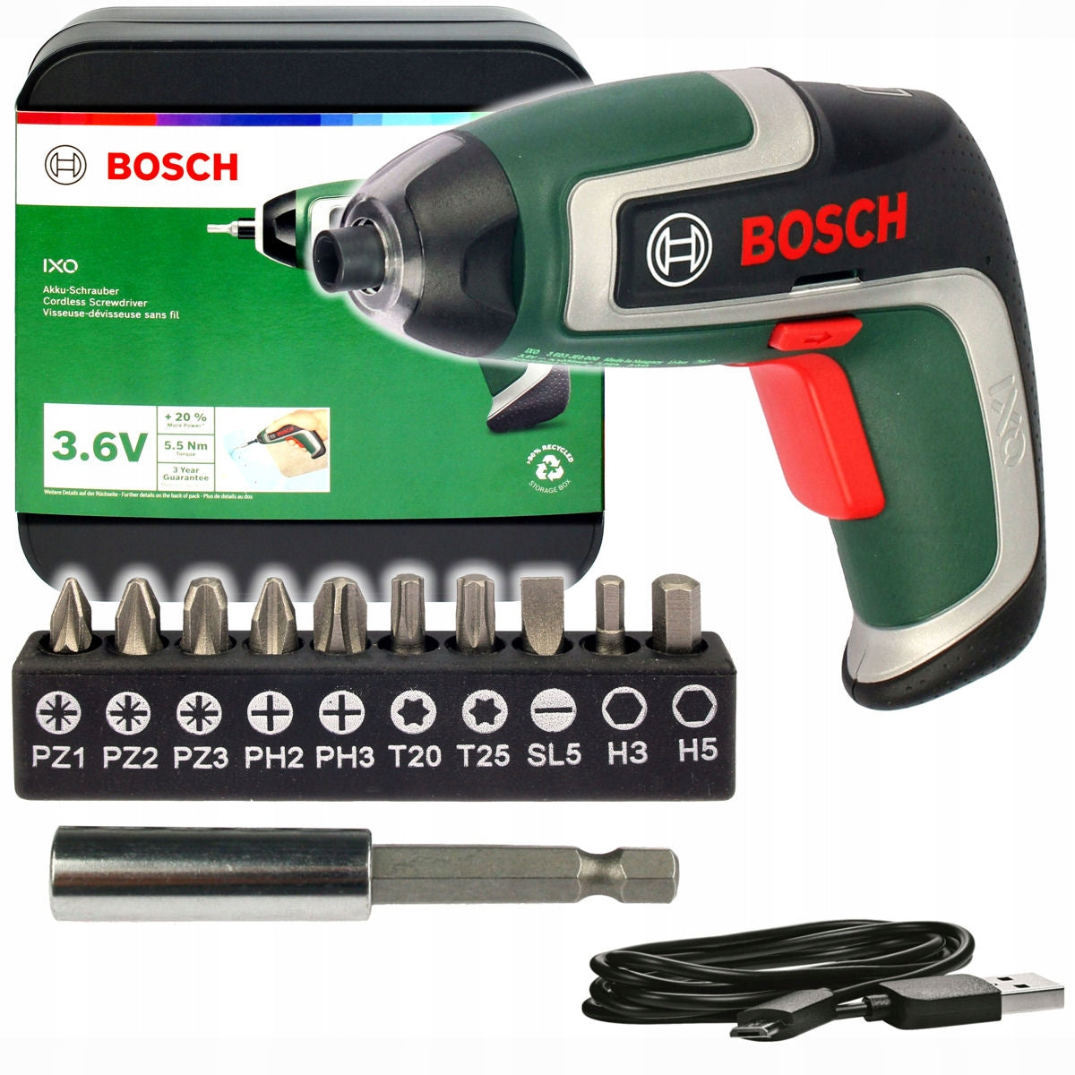 SCREWDRIVER IXO 7 BOSCH + 10 BITS