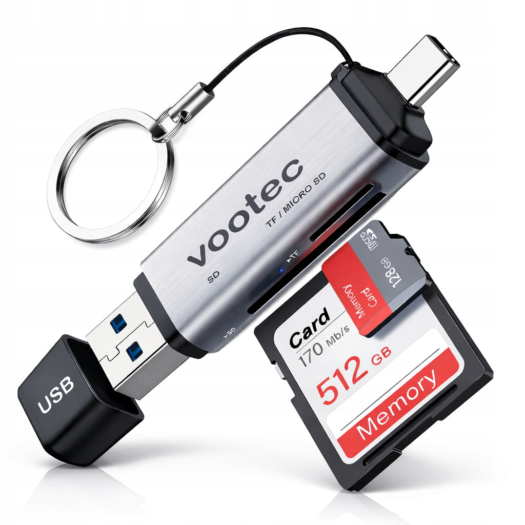 SD Card Reader Micro SD USB C 3.0 Memory Adapter for 2TB Laptop Phone