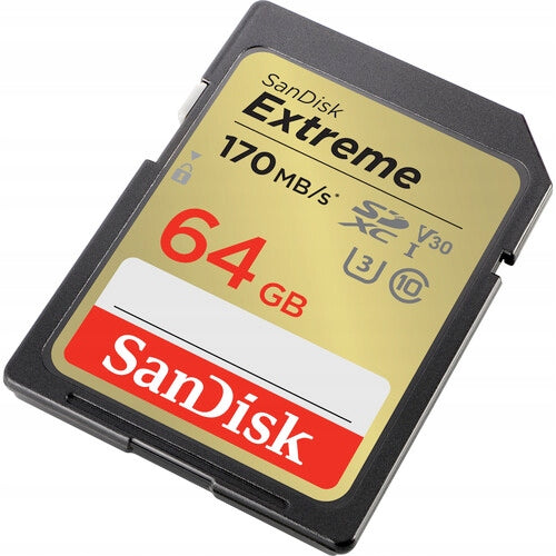 SD Card Sandisk SDXC EXTREME 64GB 170MB/s Manufacturer code SDSDXV2-064G-GNCIN