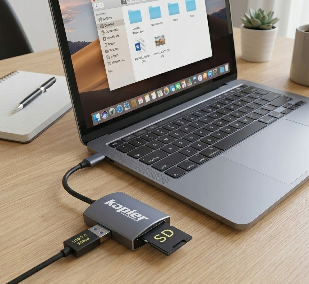 SD / MICRO SD (TF) MEMORY CARD READER + USB 3.0 HUB – USB-C 3in1 ADAPTER Manufacturer code 07135