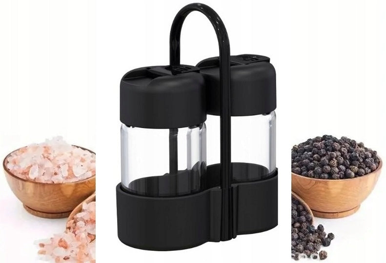 SEASONING for home restaurant table BLACK salt shaker pepper shaker container