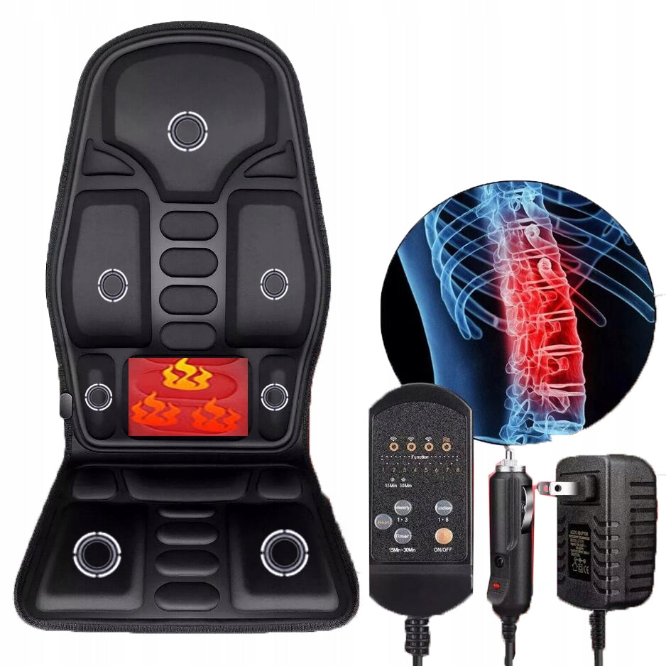 SEAT MASSAGER, VIBRATING BACK MASSAGER FOR CHAIR MASSAGE CUSHION, 8 MODES