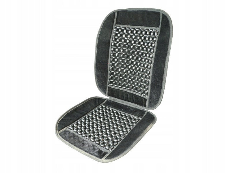 SEAT MAT BEAD BEADS BLACK VELOUR