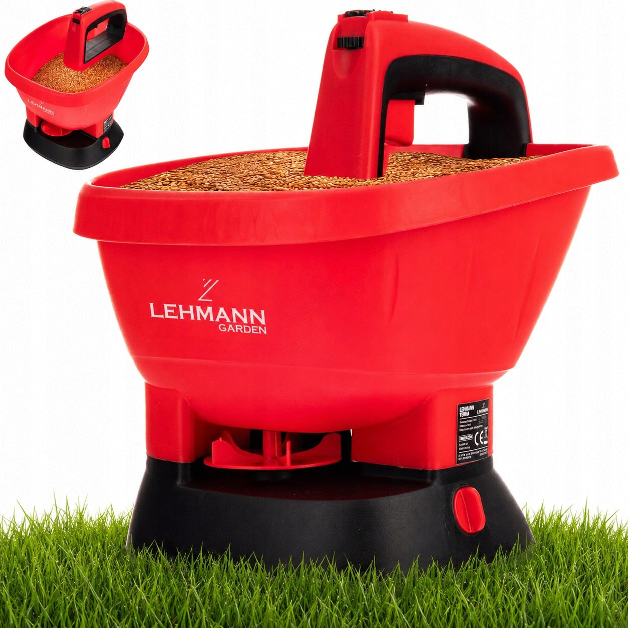SEED DRILL CORDLESS MANUAL GRASS SEED SPREADER FOR GARDEN SALT FERTILIZER