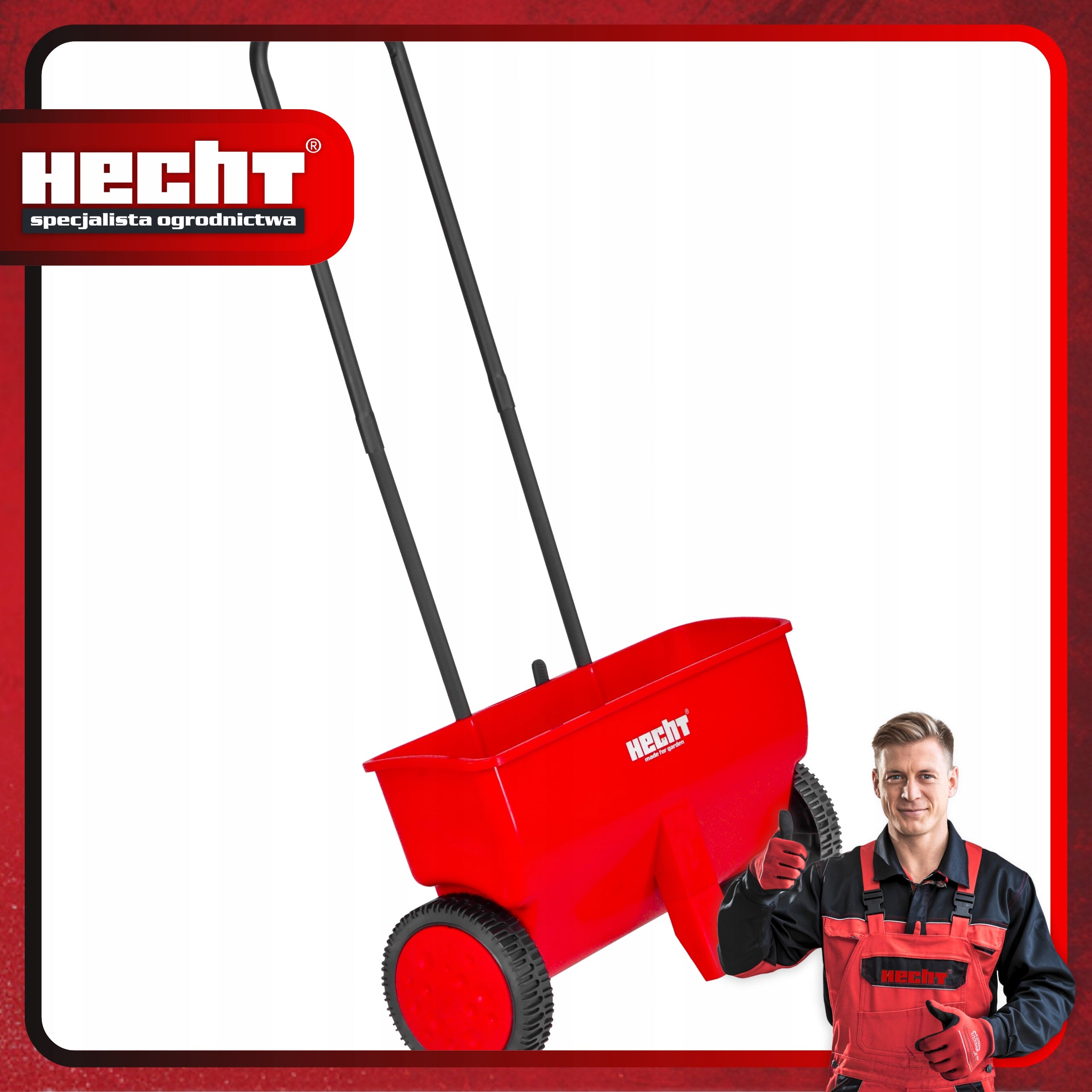 SEED DRILL SALT SEED SPREADER HECHT 220 SPREAD ADJUSTMENT 20L Brand Hecht