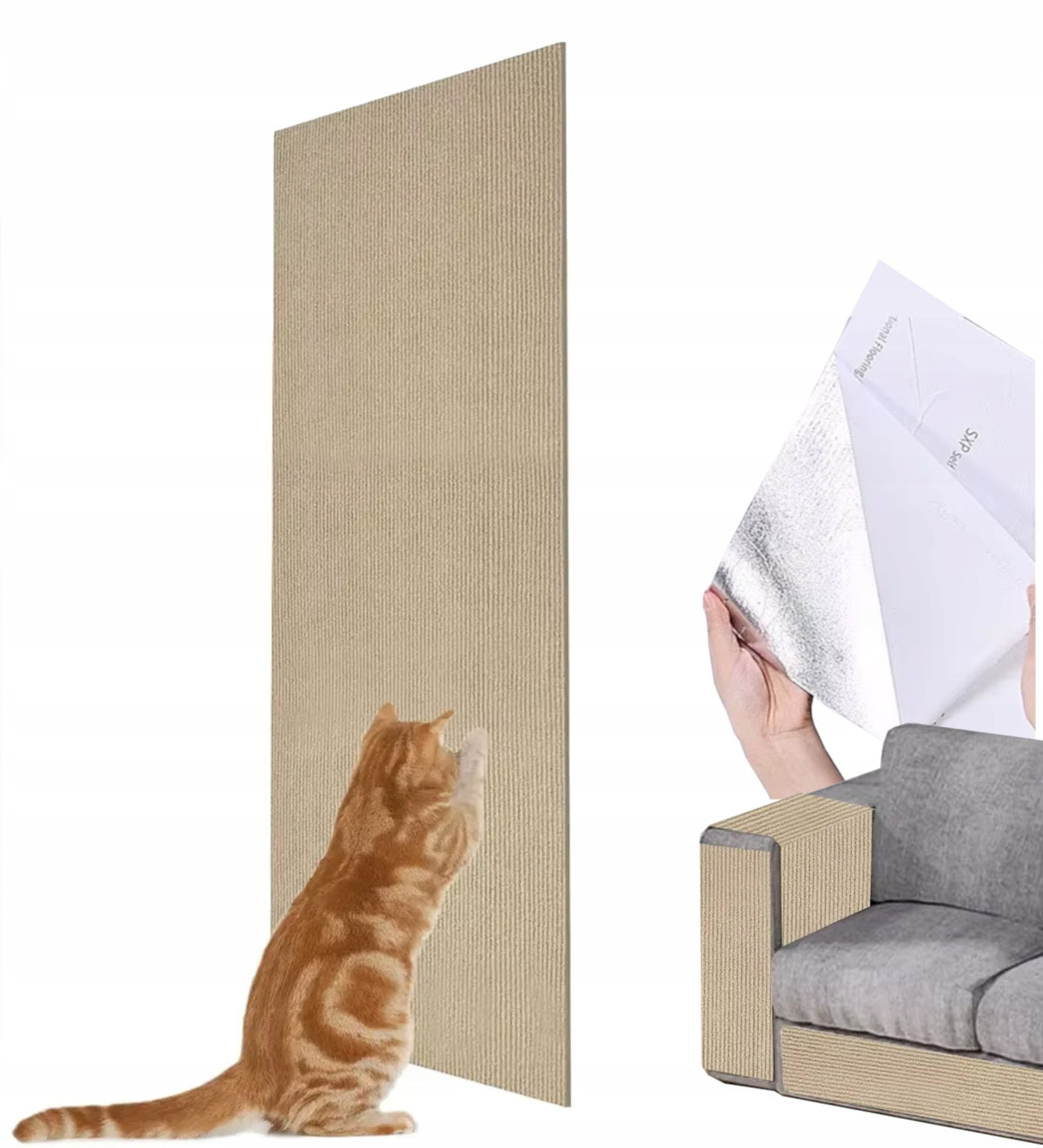 SELF-ADHESIVE MAT CAT SCRATCHER DURABLE FURNITURE COUCH PROTECTION 40x100