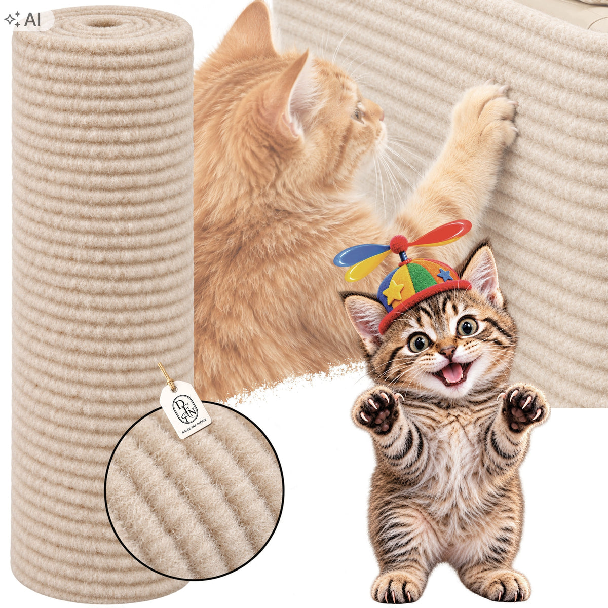 SELF ADHESIVE SCRATCHING MAT for cat COUCH PROTECTION SCRATCHING POST 40 x100 XXL