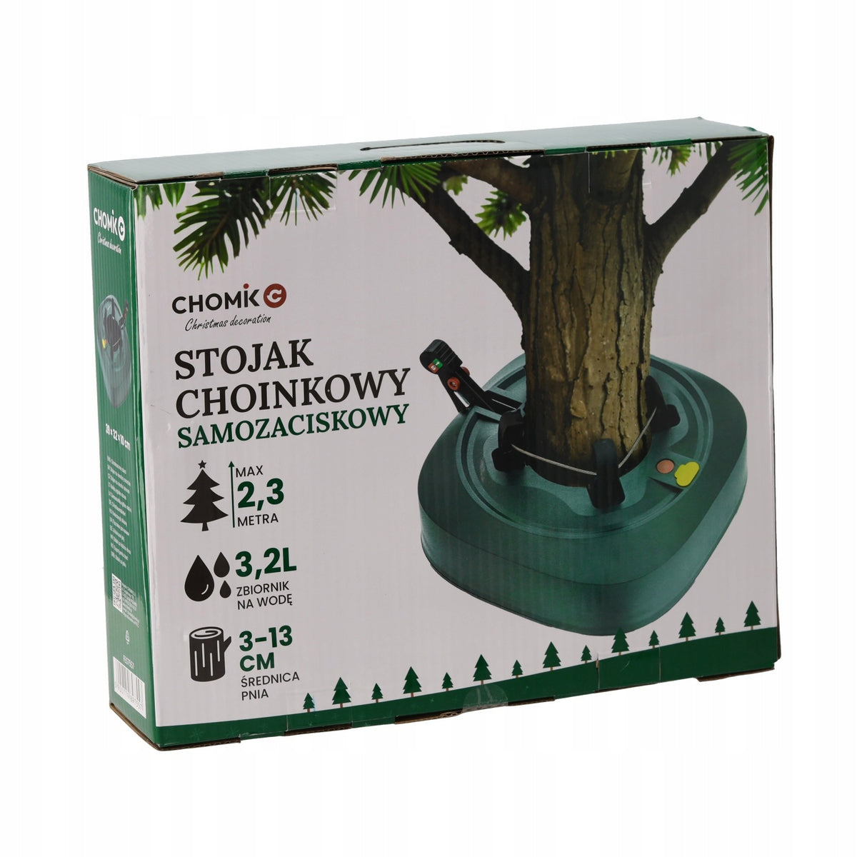 SELF-CLAMPING CHRISTMAS TREE STAND 3-13CM FOR CHRISTMAS TREE 2,3M TANK 3,2L Material plastic