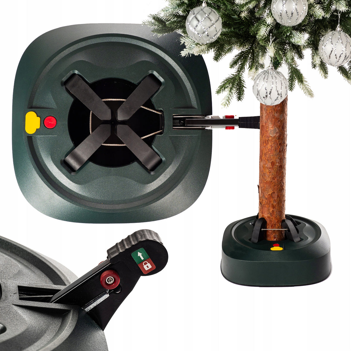 SELF-CLAMPING CHRISTMAS TREE STAND STABLE TREE STAND 2,3 m