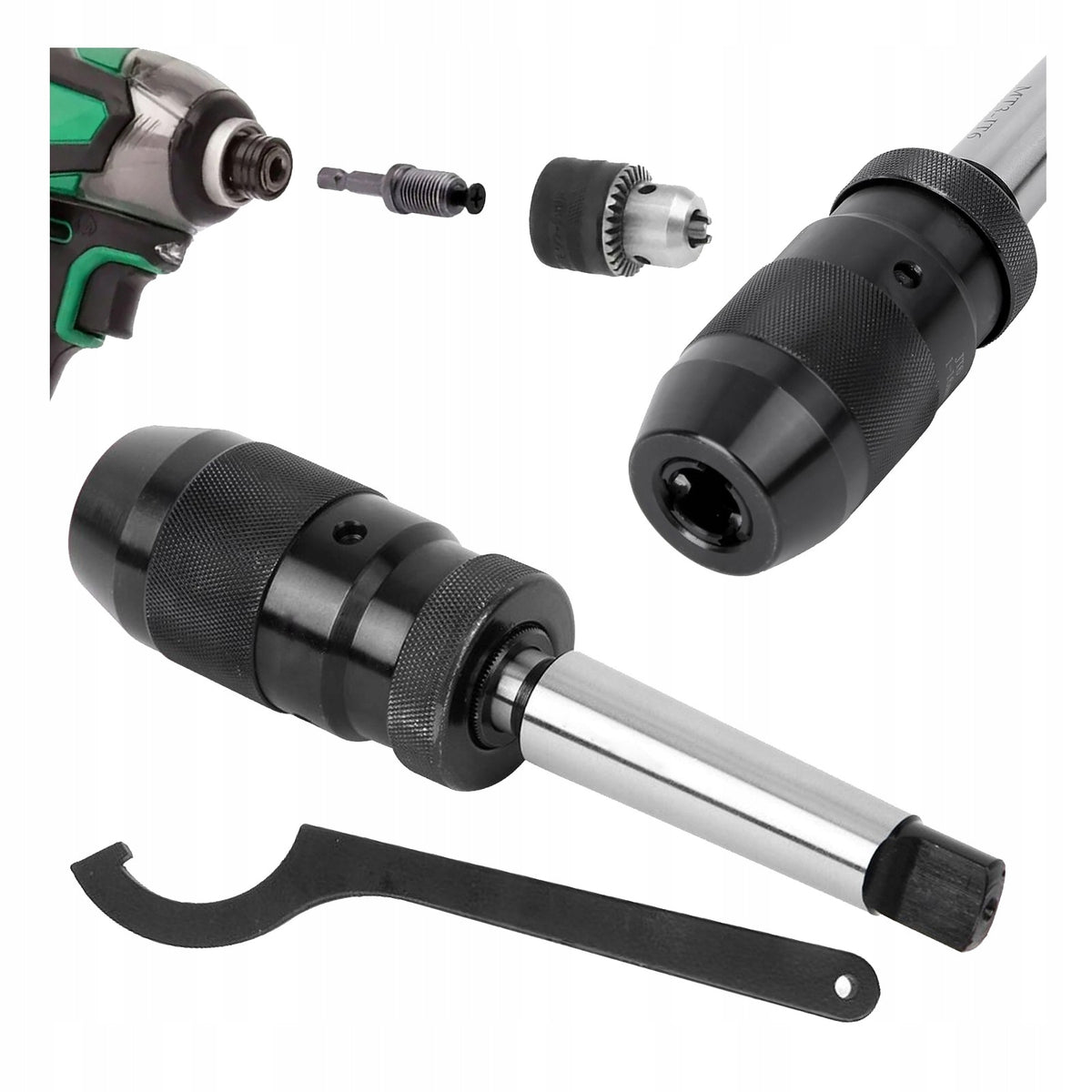 SELF-CLAMPING DRILL CHUCK FOR DRILL 1-16 HANDLE MK2 MTK2 + WRENCH