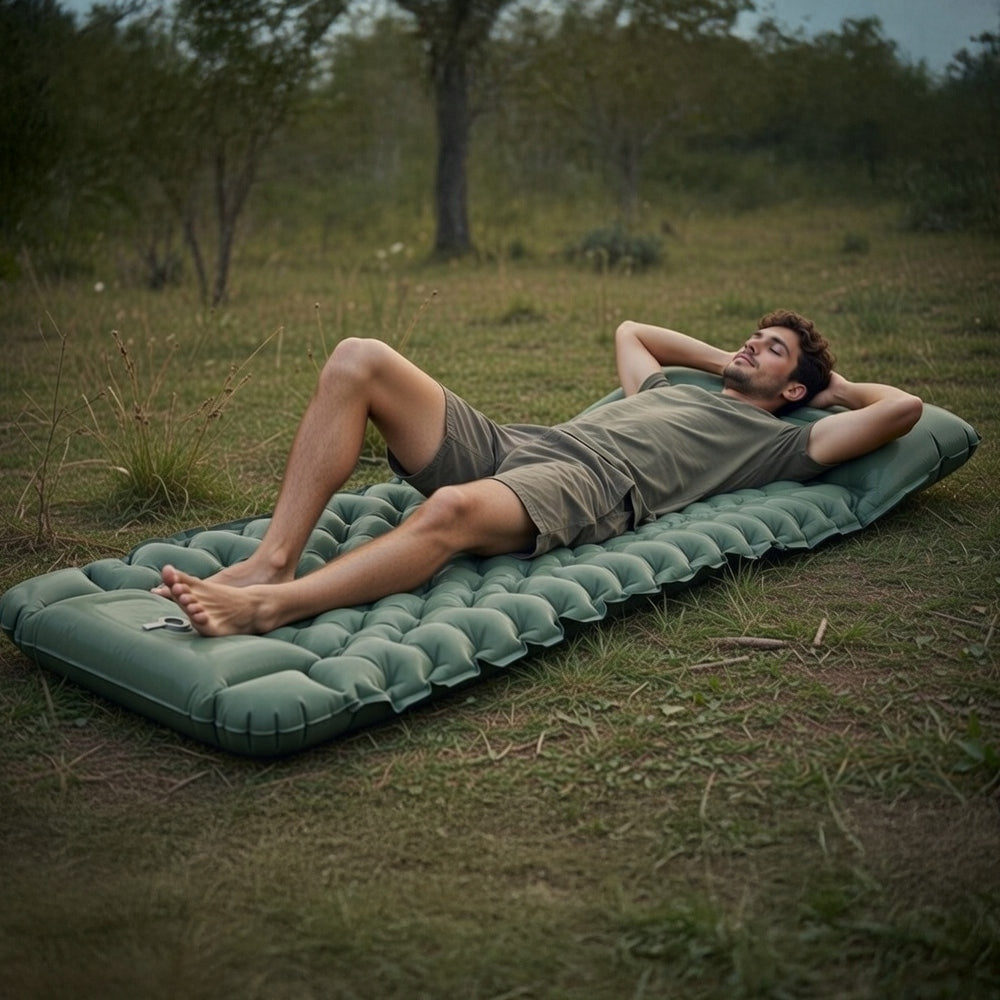 SELF-INFLATING MAT WITH PILLOW MATTRESS, 195X60 CM Brand no brand