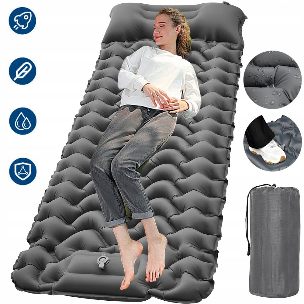SELF-INFLATING TREKKING MATTRESS WITH PILLOW 193*68*8CM