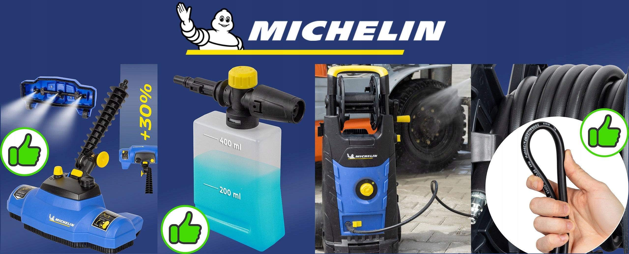 SELF-PRIMING PRESSURE WASHER 285ewBAR Michelin 2500W MODEL 2026 Operating pressure 170 bar