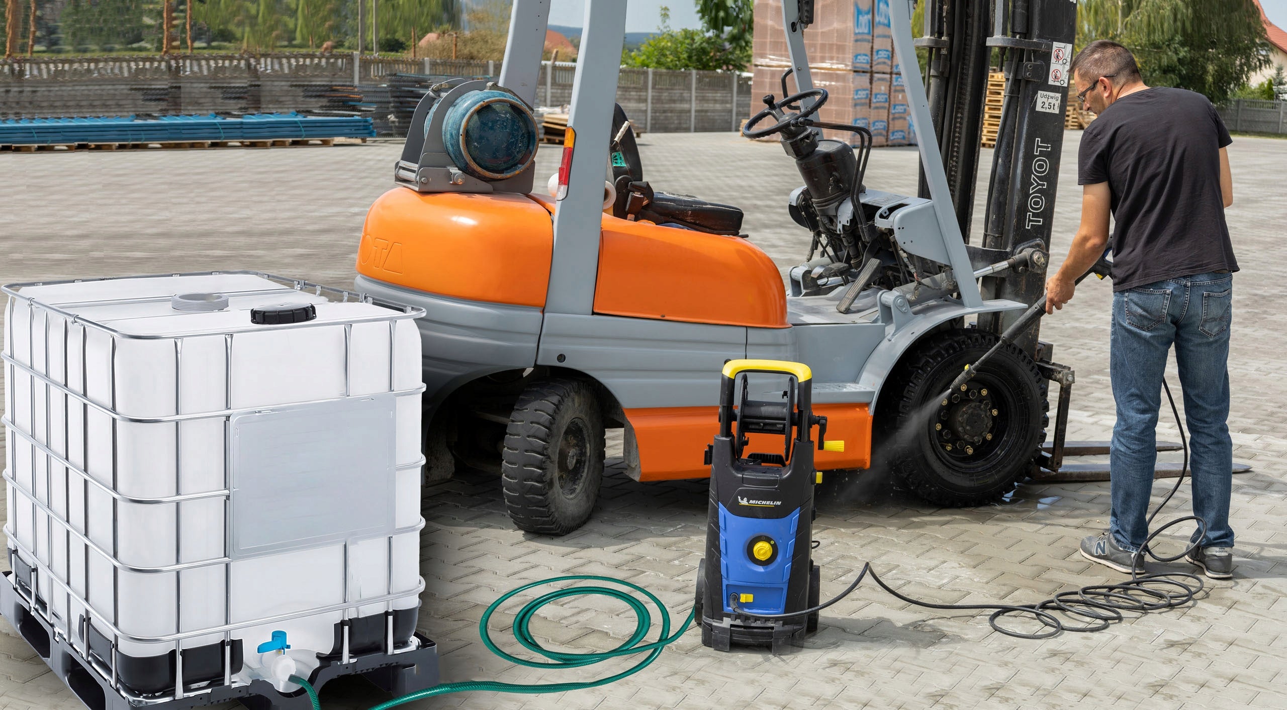 SELF-PRIMING PRESSURE WASHER 285ewBAR Michelin 2500W MODEL 2026 Pump type made of aluminum