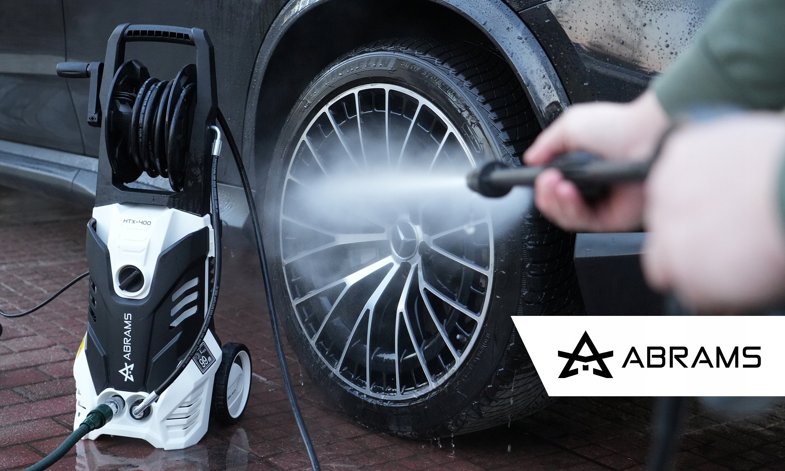 SELF-SUCTION PRESSURE WASHER 260BAR FOR WASHING CUBE + CAR STRONG SET Brand Abrams