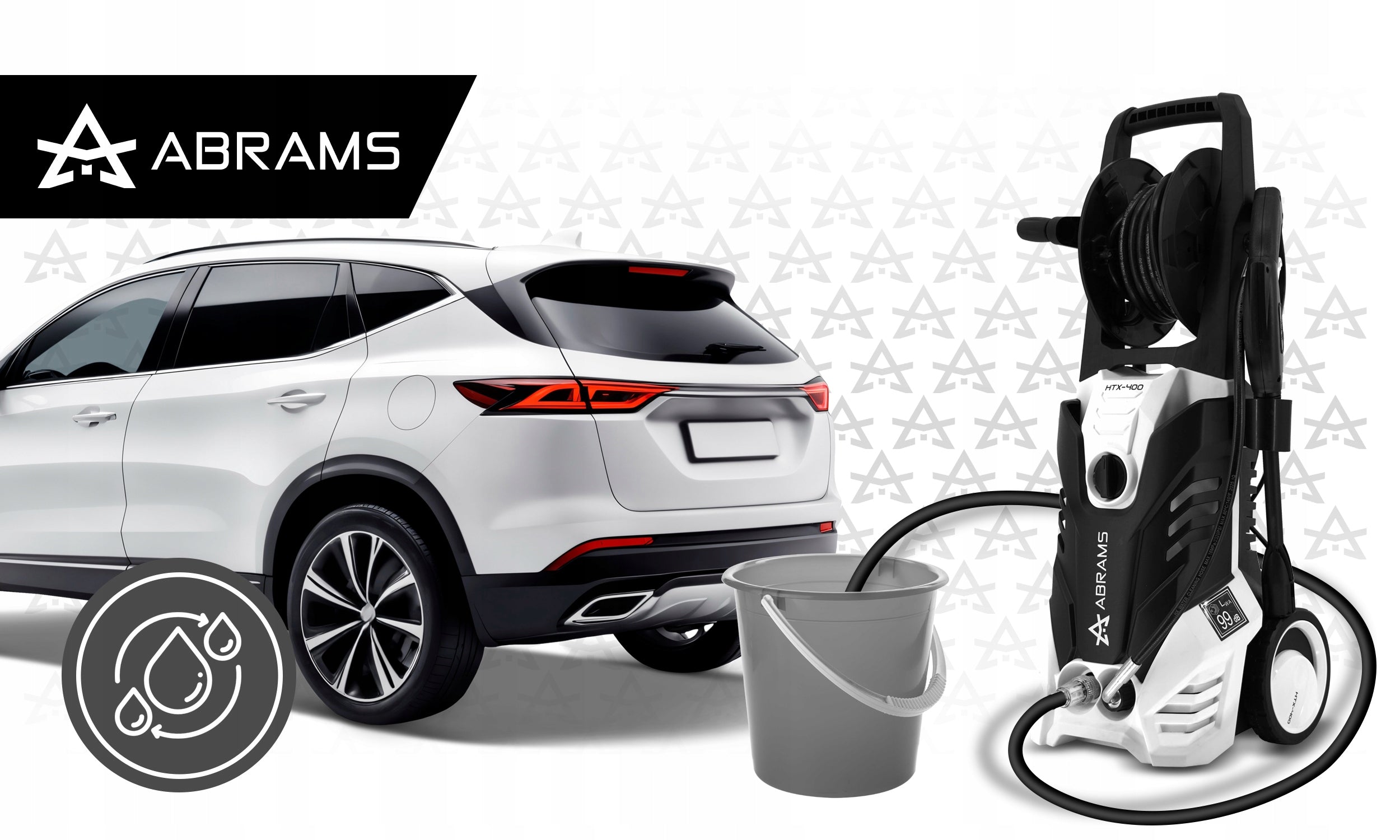 SELF-SUCTION PRESSURE WASHER 260BAR FOR WASHING CUBE + CAR STRONG SET Pump type made of aluminum