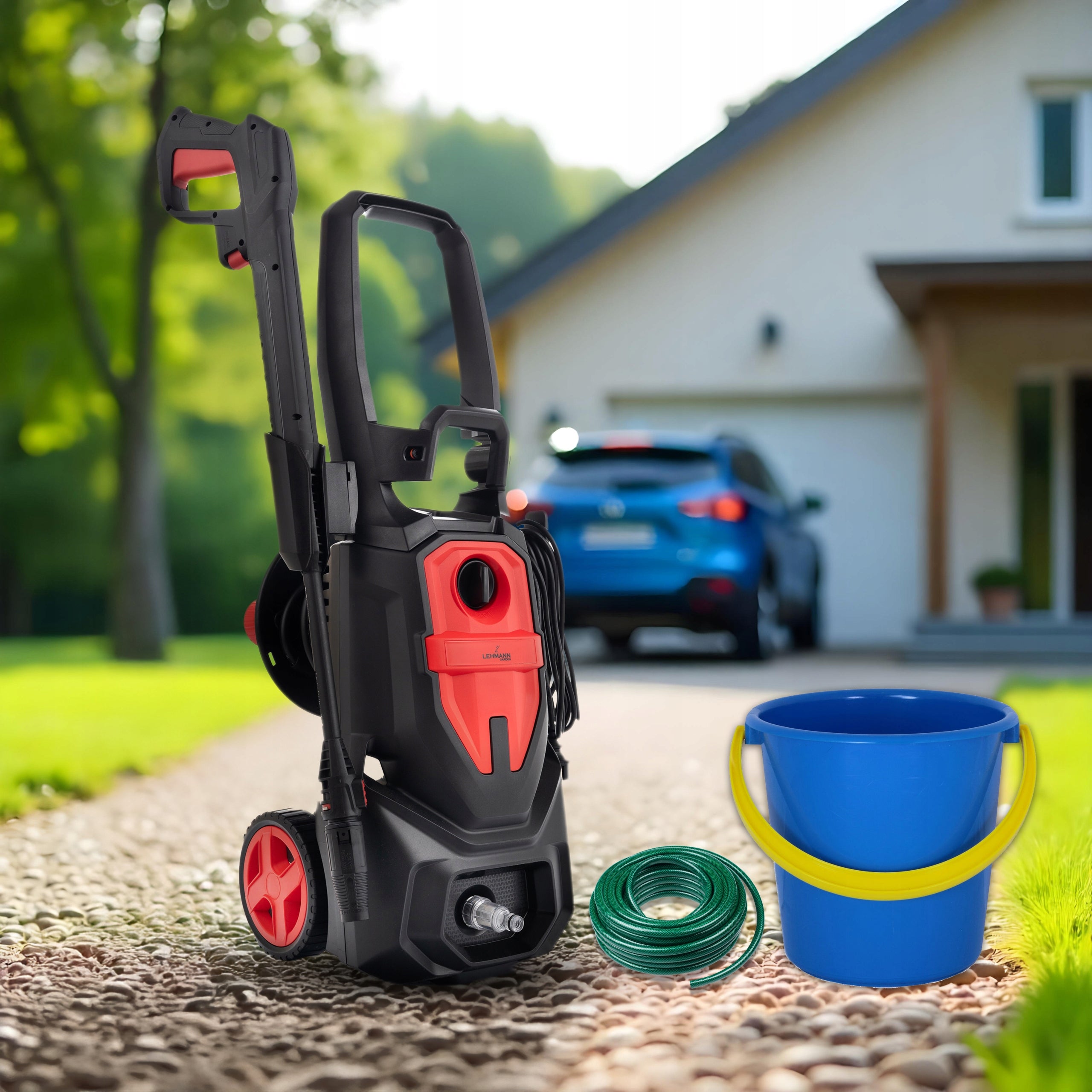 SELF SUCTION PRESSURE WASHER 260BAR STRONG DRUM PUMP HOSE RETRACTOR 2XNOZZLE Model MYJKA SAMOSSĄCA LEHMANN AUSTIN 260EwBar TURBO