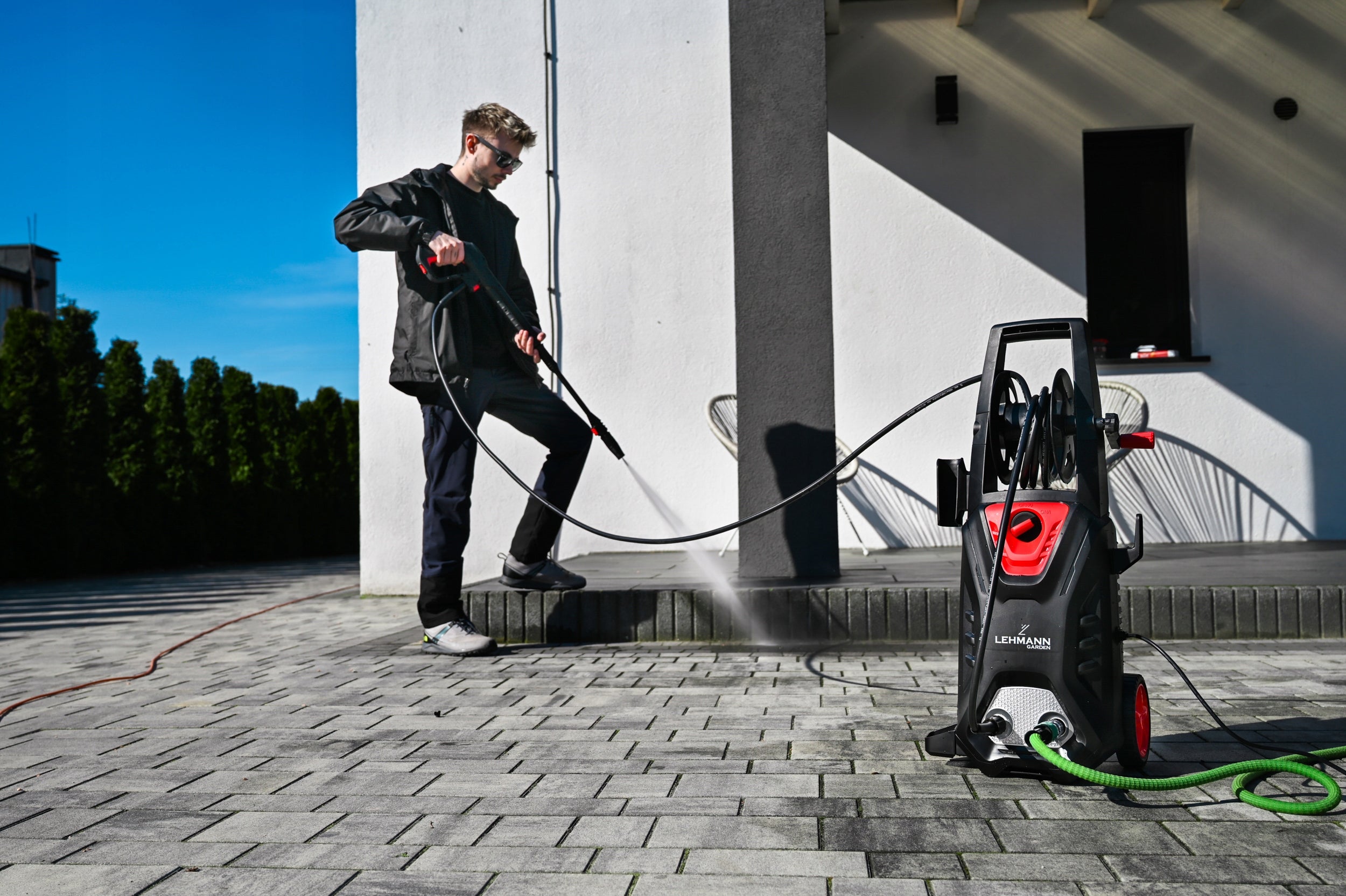 SELF SUCTION PRESSURE WASHER HUDSON 260BAREW ALU PUMP SET PATIO BRUSH Brand Lehmann