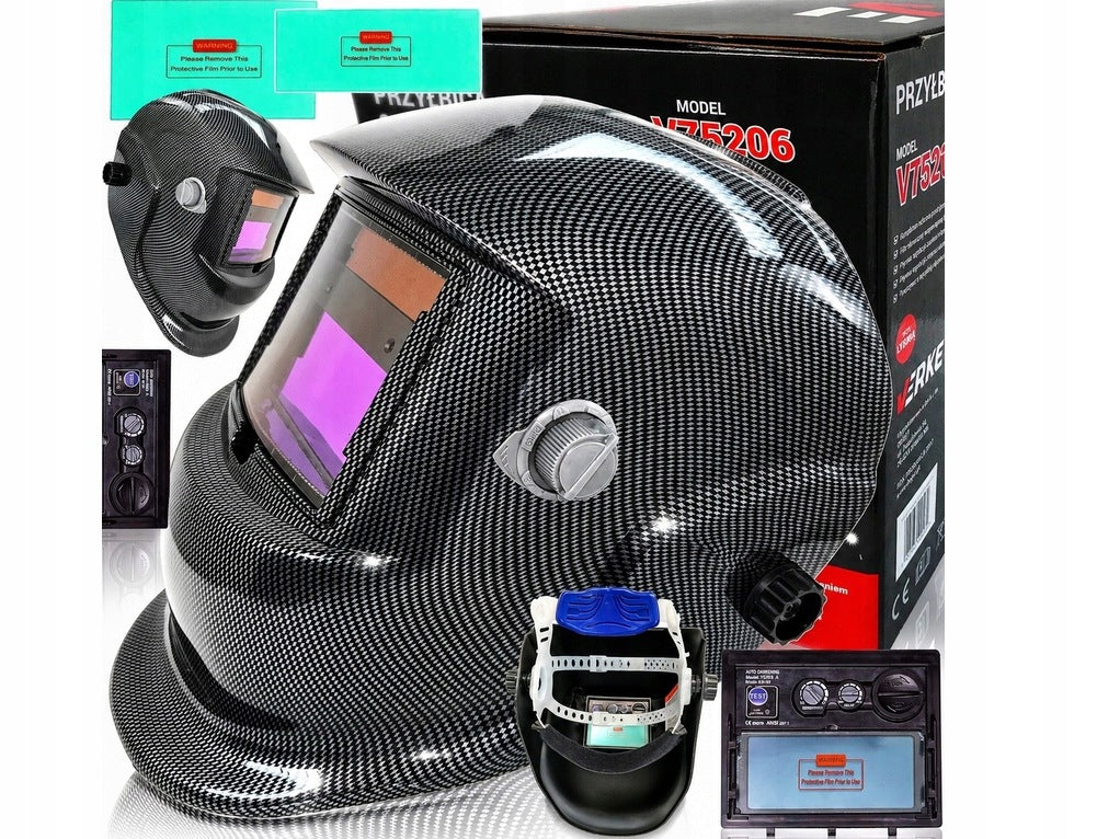 SELF-TINTING VISOR WELDING MASK FOR FILTER ADJUSTABLE WELDING