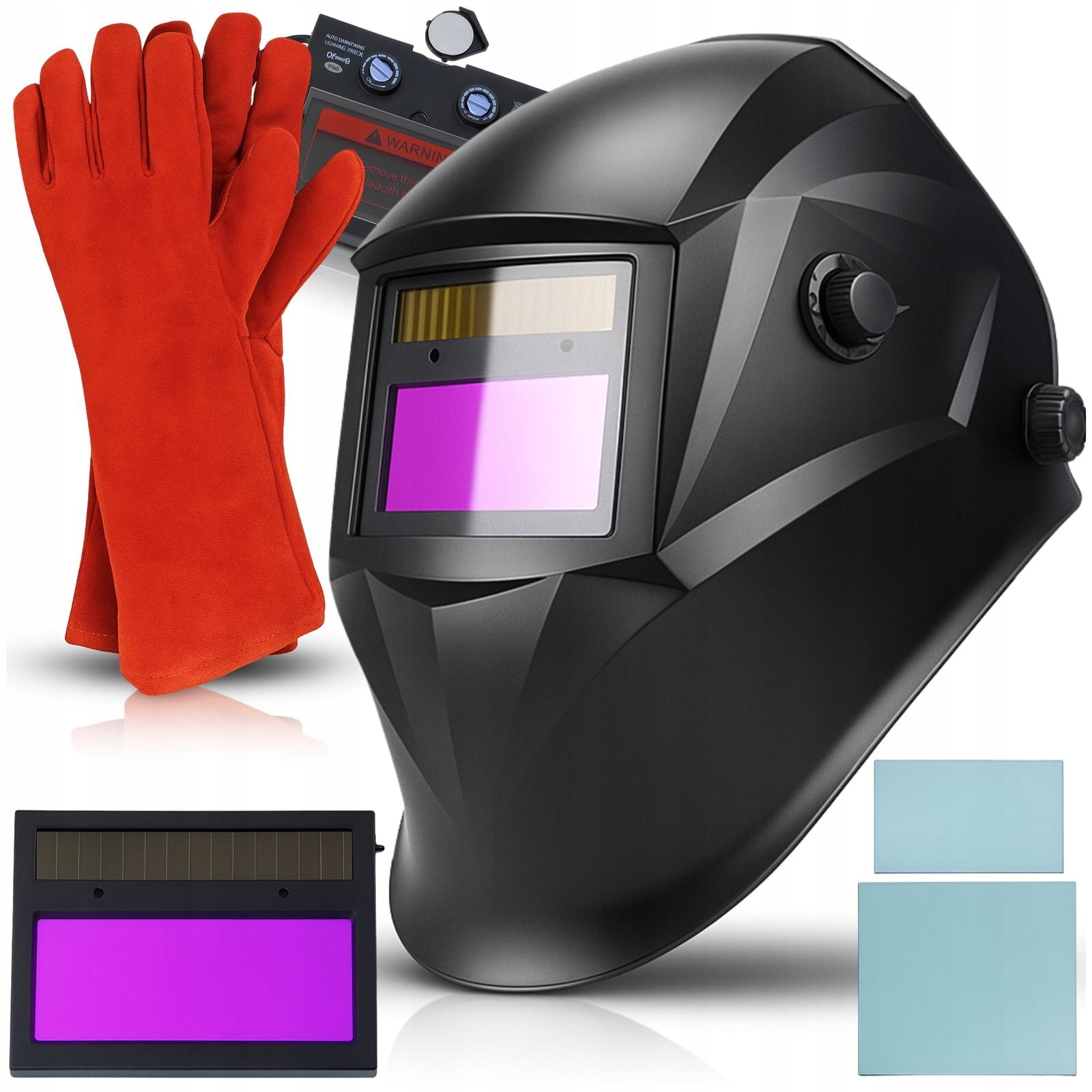 SELF-TINTING WELDING VISOR TRUE COLOR SET 2IN1 WITH GLOVES