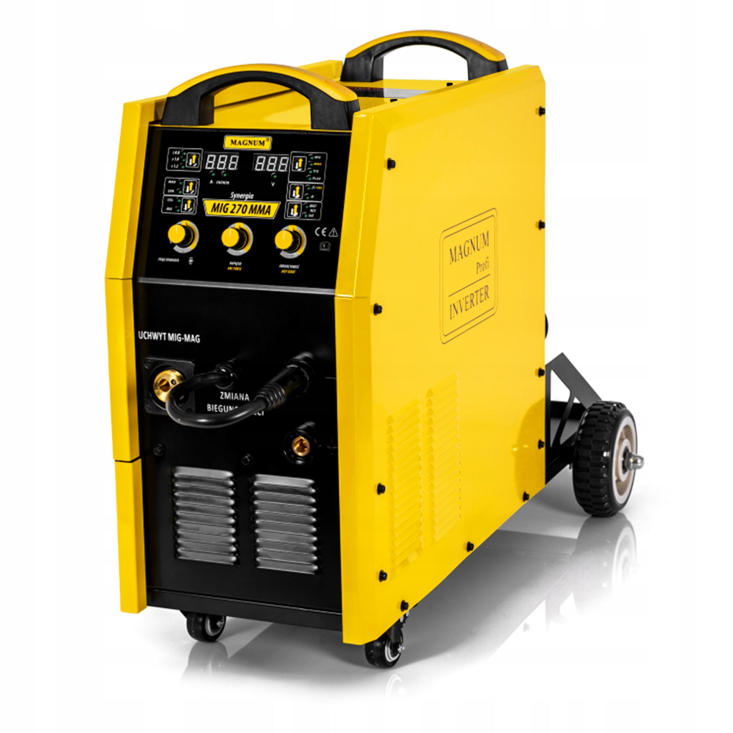 SEMI-AUTOMATIC WELDING MACHINE MAGNUM MIG 270 MMA SYNERGY 270A 400V IGBT 4X4 ALU Brand Magnum