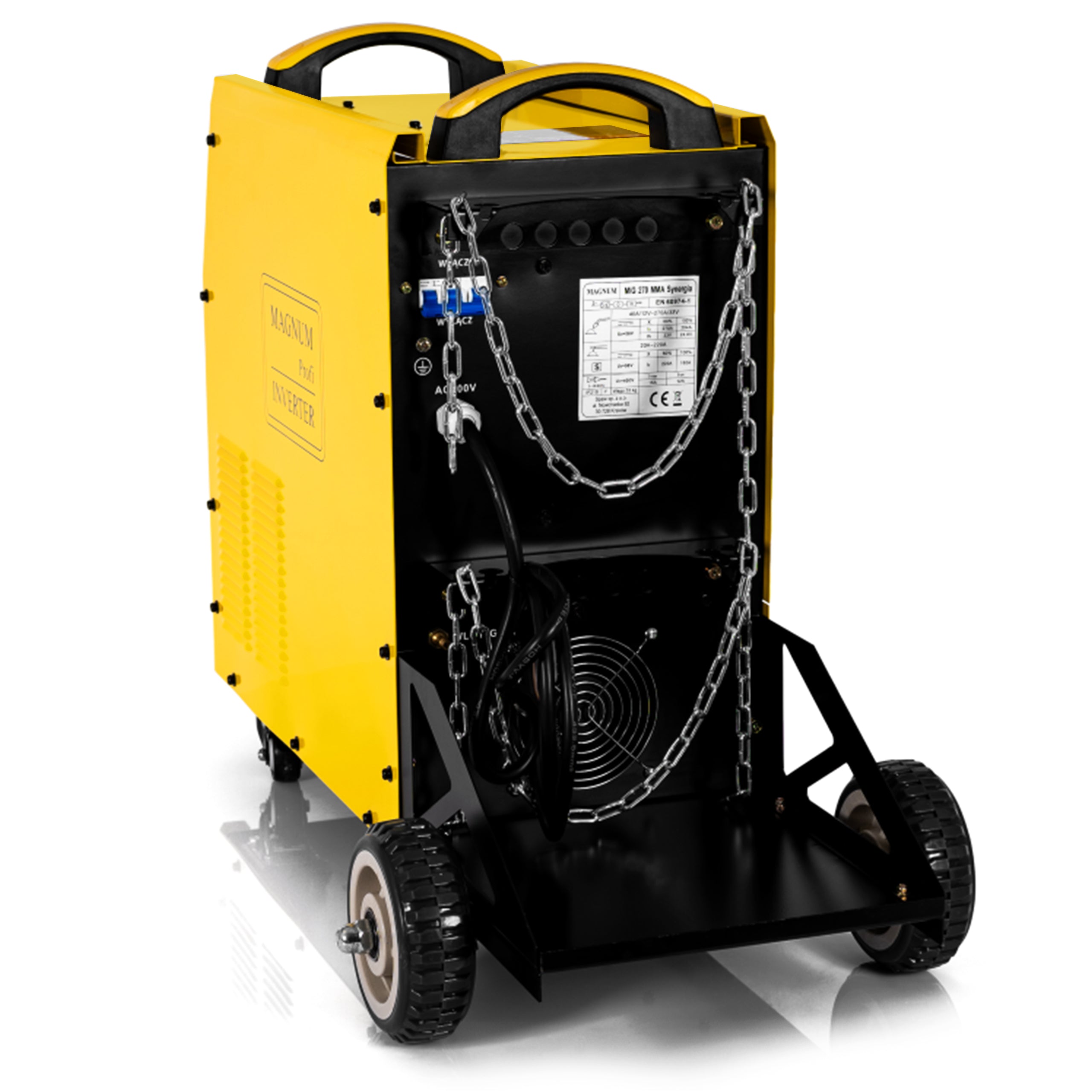SEMI-AUTOMATIC WELDING MACHINE MAGNUM MIG 270 MMA SYNERGY 270A 400V IGBT 4X4 ALU Welding methods MIG/MAG MMA TIG