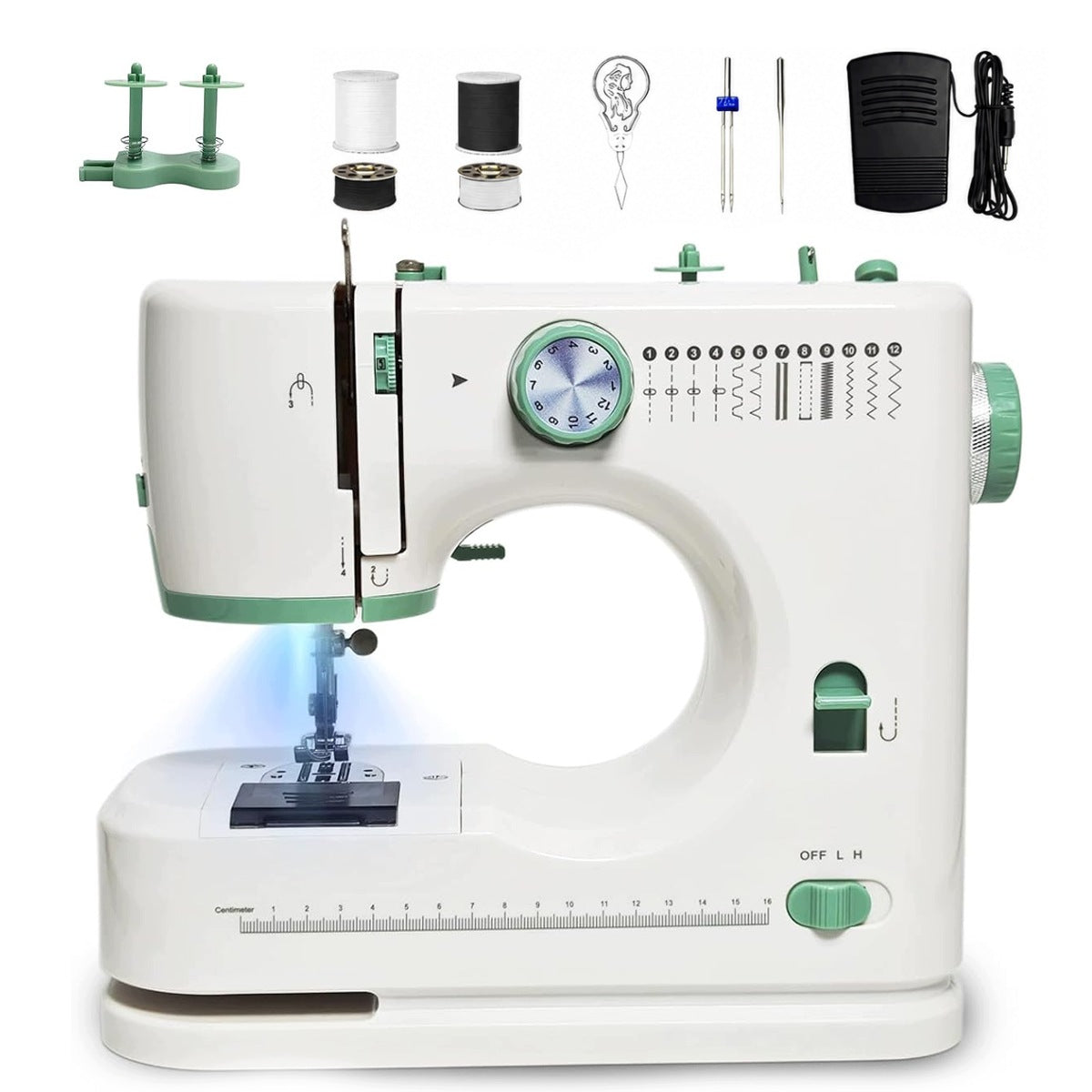 SENSATIONAL HOME SEWING MACHINE Dominant color white