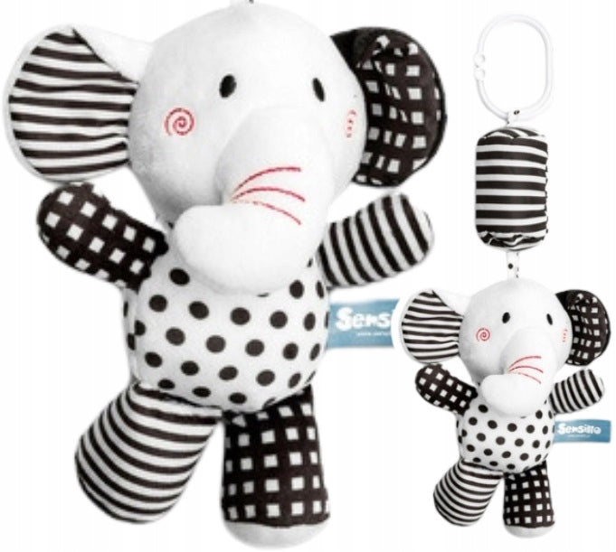 SENSILLO Hanging bell toy not only for BLACK&WHITE Elephant stroller