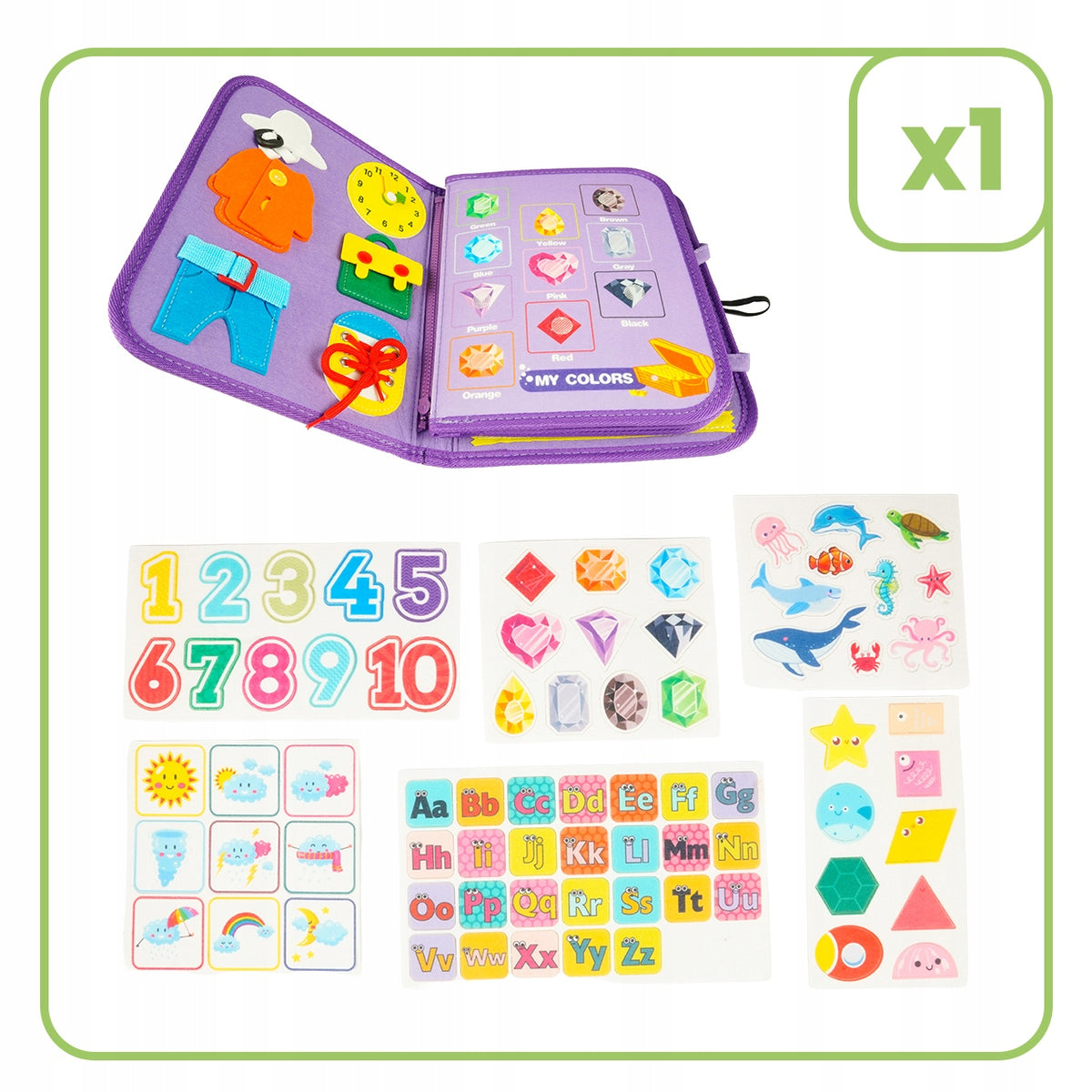 SENSORY BOOK FELT MONTESSORI QUIET BOOK QUIET 3D BOOK Brand MalPlay