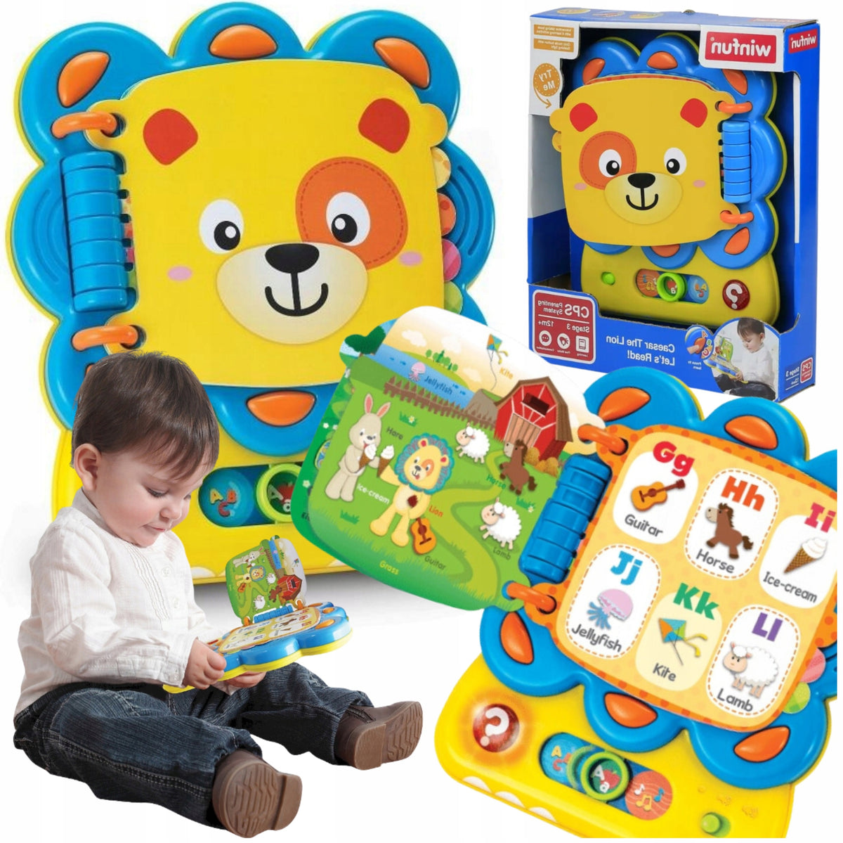 SENSORY BOOK FOR BABIES EDUCATIONAL CONTRAST PL QUIZZES 12 m+