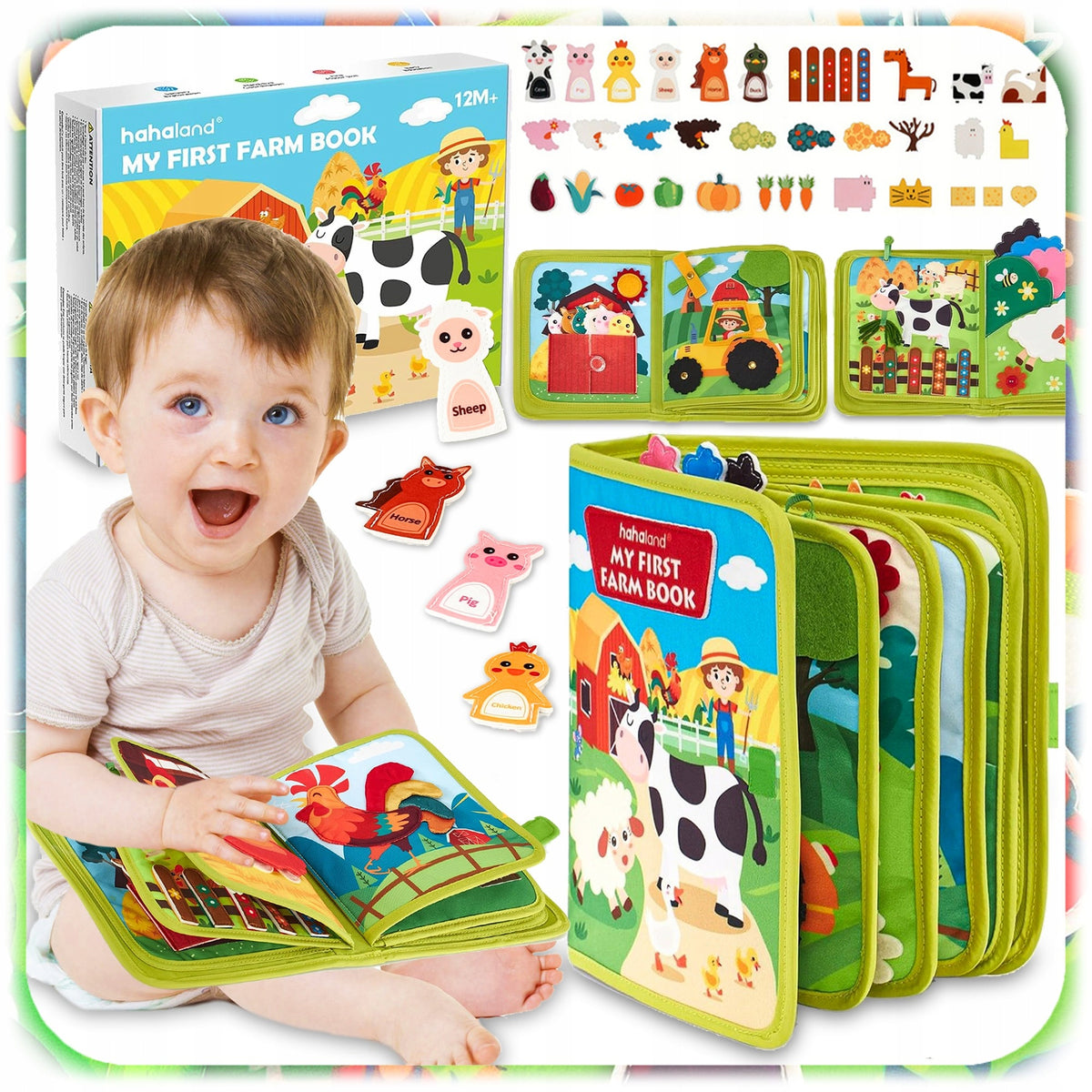 SENSORY BOOK IN THE COUNTRYSIDE MONTESSORI 3D EDUCATIONAL TACTILE FOR CHILDREN Packaging status original