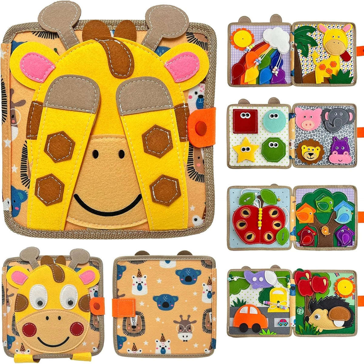 SENSORY BOOK MONTESSORI EDUCATIONAL FELT BOOK FOR A CHILD