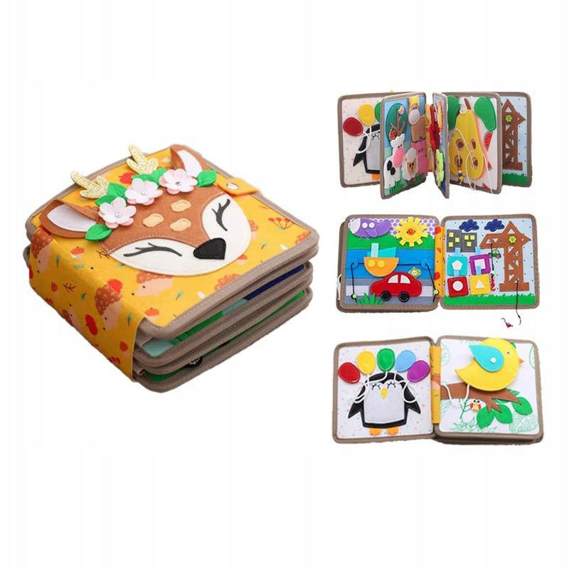 SENSORY BOOK MONTESSORI FELT BOOK SOFT LIGHT