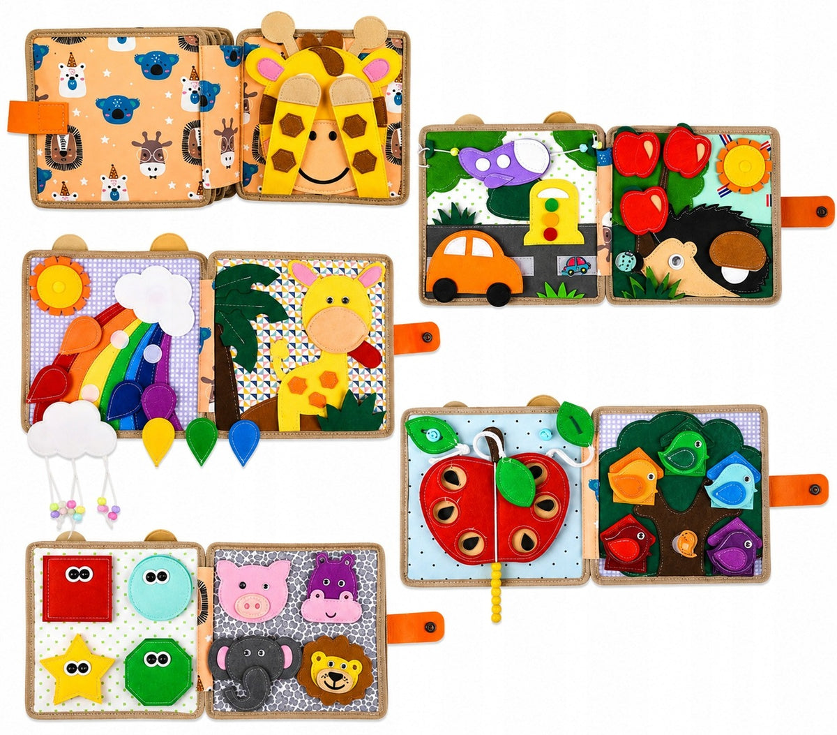 SENSORY BOOK MONTESSORI FOR CHILDREN EDUCATIONAL BOOK 3D XXL BOARD Manufacturer code TABLICA MANIPULACYJNA DLA DZIECI MONTESSORI
