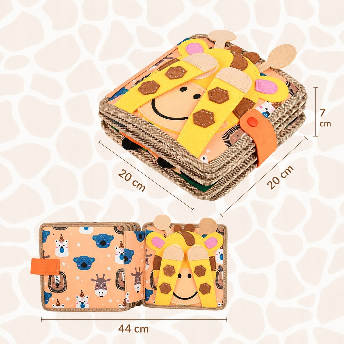 SENSORY BOOK MONTESSORI FOR CHILDREN EDUCATIONAL BOOK 3D XXL BOARD Packaging status original