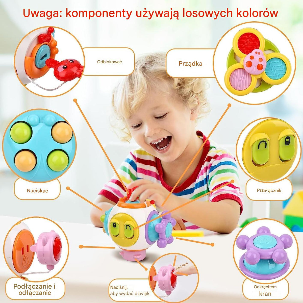 SENSORY CUBE EDUCATIONAL MANIPULATION MONTESSORI 6in1 Manufacturer code 682683152070