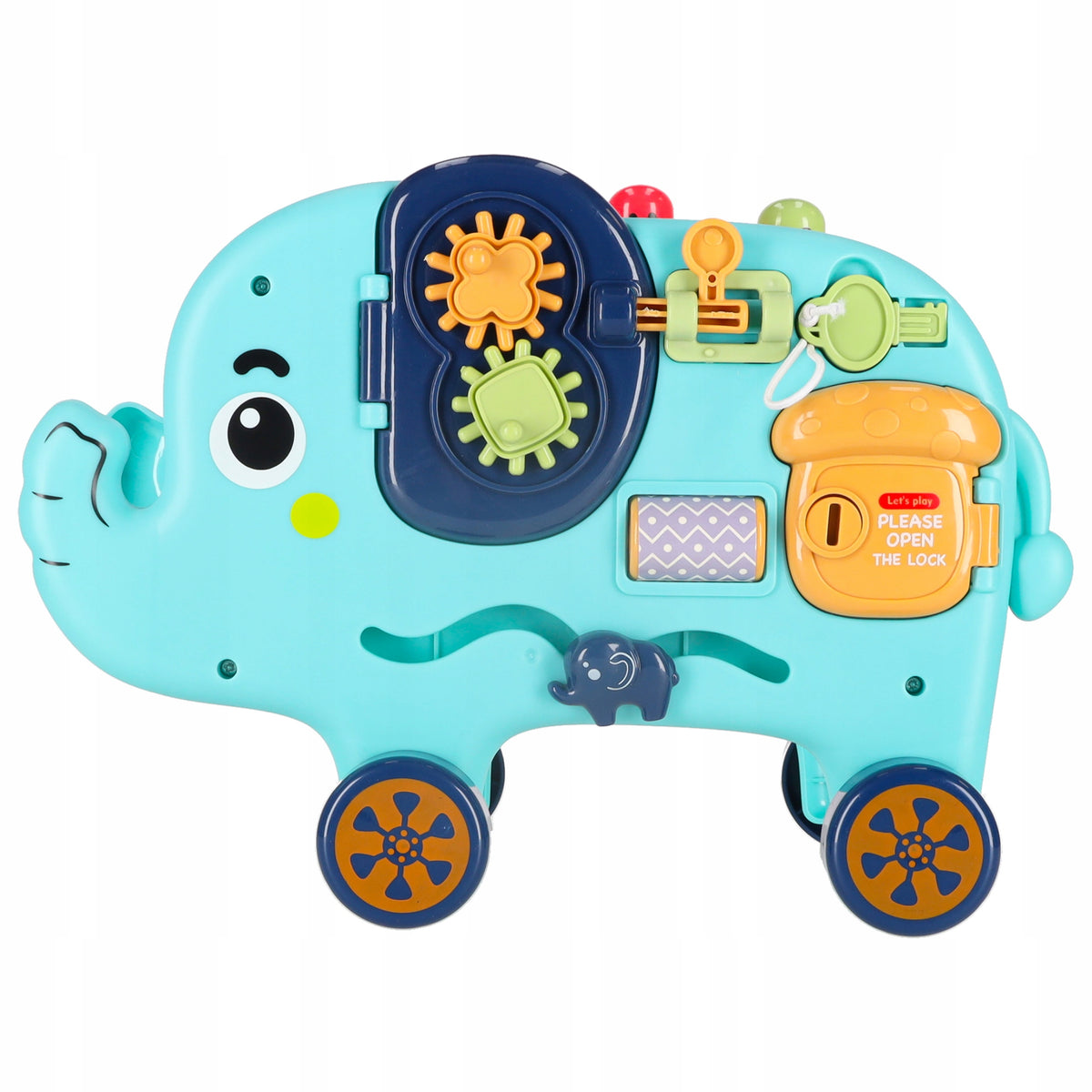 SENSORY MANIPULATION BOARD ELEPHANT MONTESSORI SORTER HAMMER BLOCKS Packaging status original