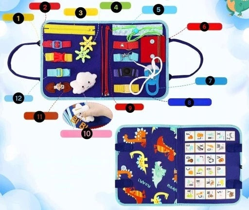 SENSORY MANIPULATION BOARD FOR CHILDREN KIDINO EDUCATIONAL TOY Kid's age 3+ years