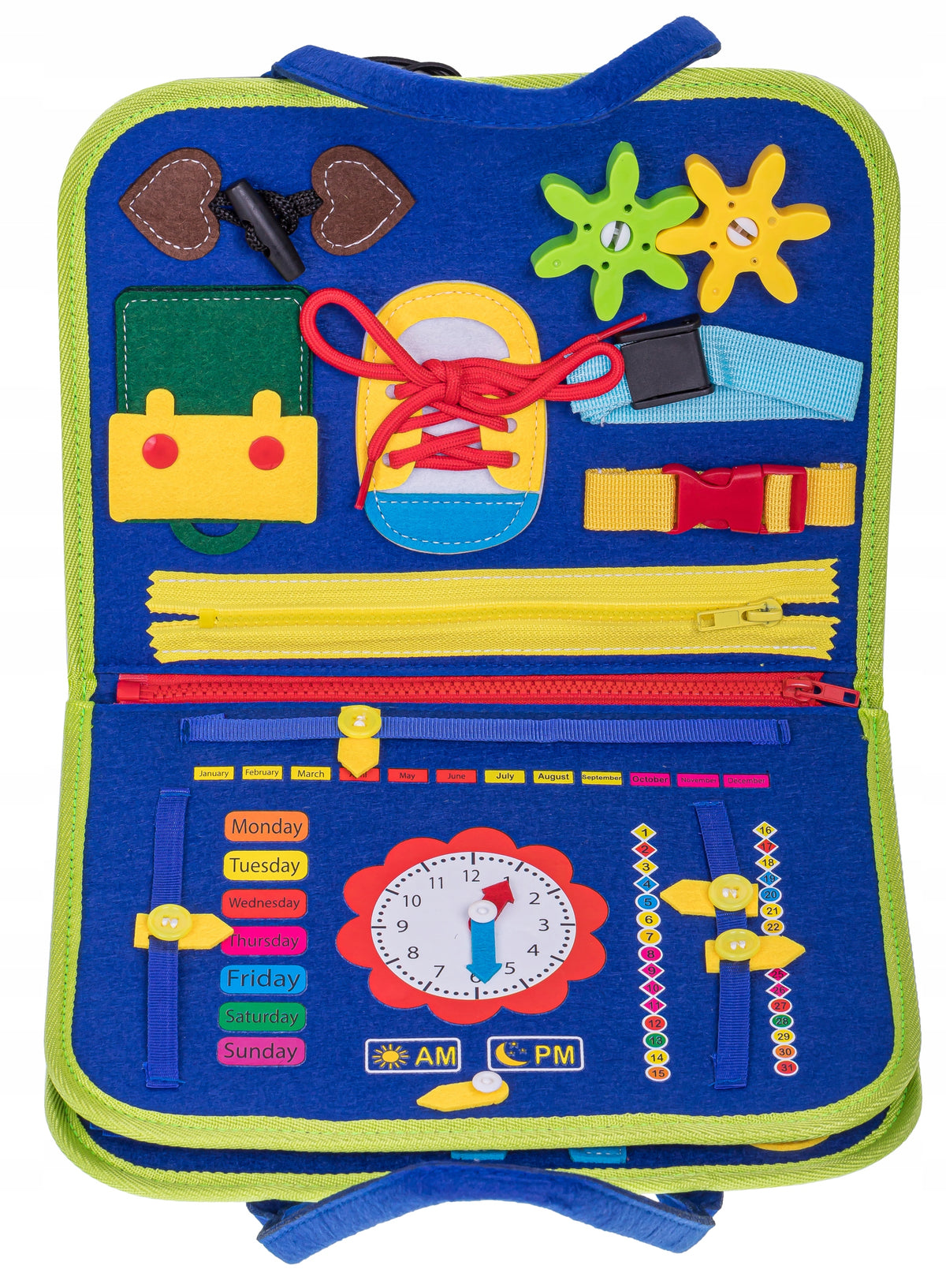 SENSORY MANIPULATION BOARD MONTESSORI EDUCATIONAL SUITCASE GIFT XXL Manufacturer code Tablica interaktywna książeczka dziecka