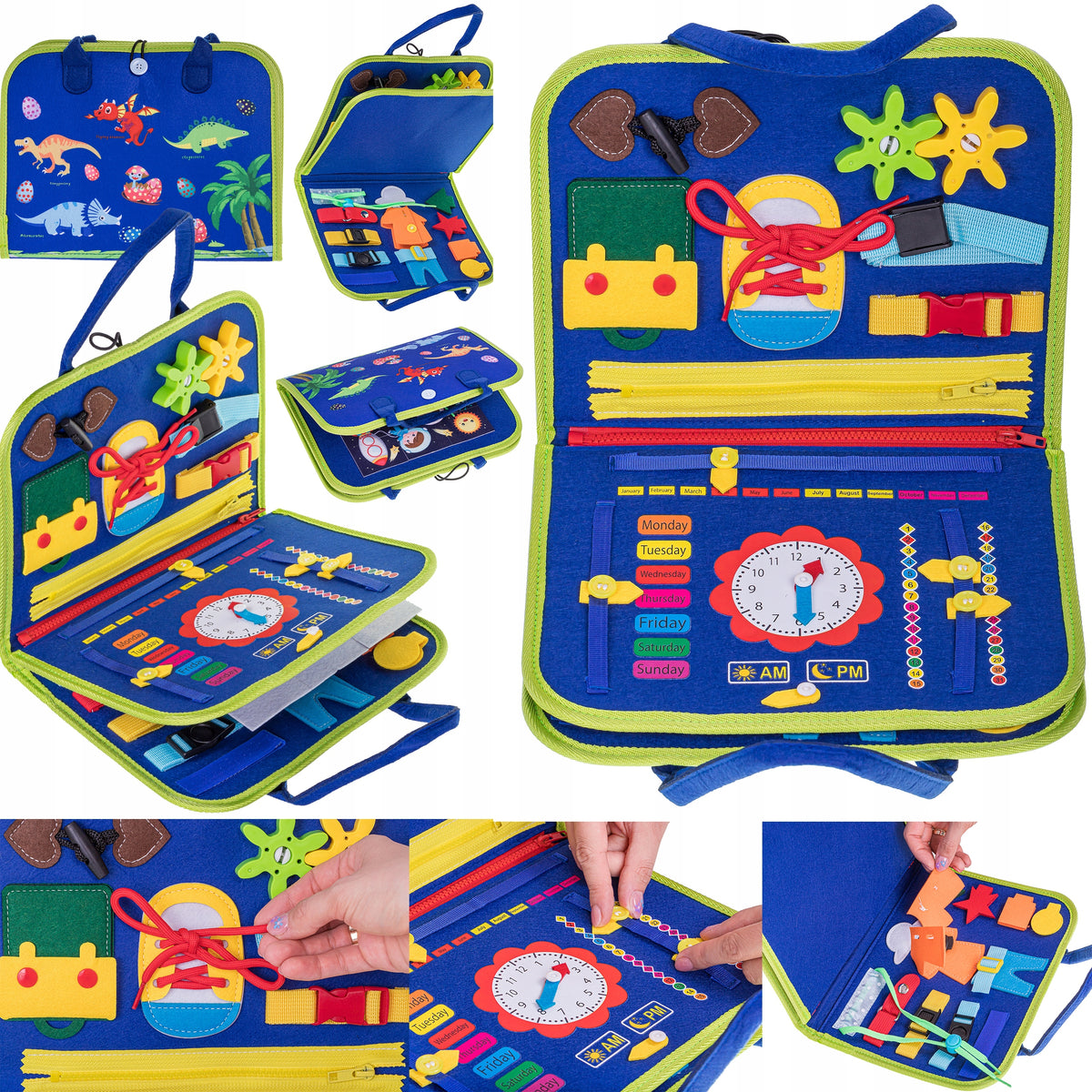 SENSORY MANIPULATION BOARD MONTESSORI EDUCATIONAL SUITCASE GIFT XXL