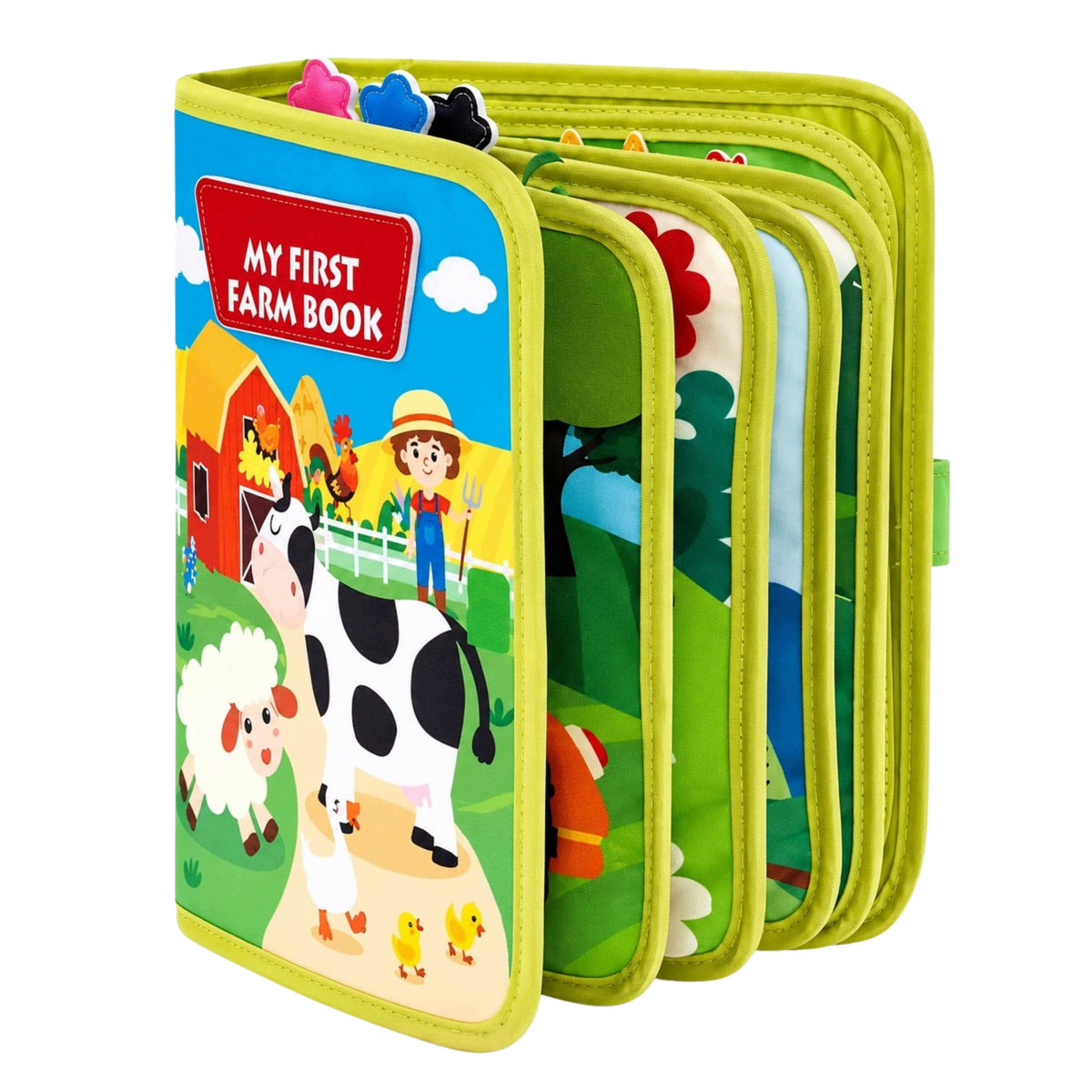 SENSORY MANIPULATION TOY EDUCATIONAL BOOK MONTESSORI FARM