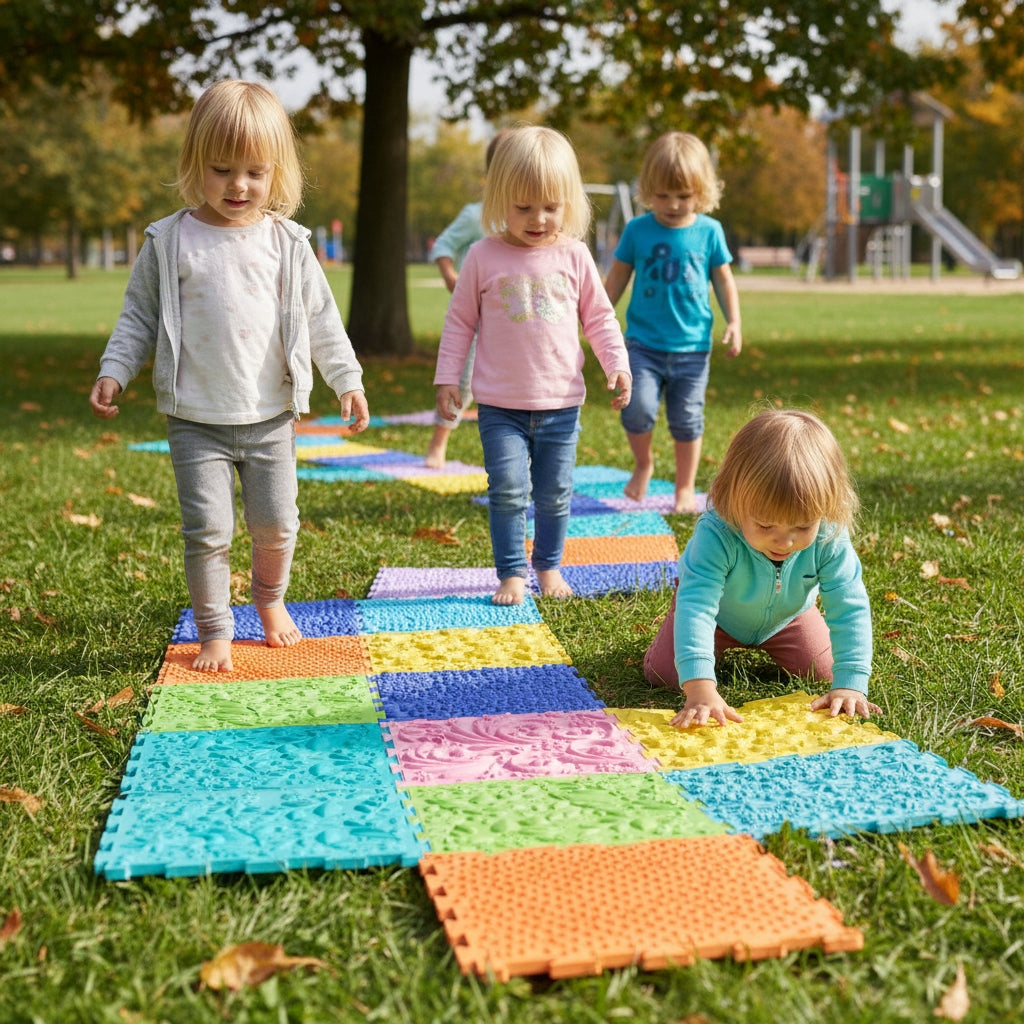SENSORY ORTHOPEDIC MAT FOR CHILDREN ASPERGERA ADHD XXL 9puzzles 30x30 Packaging status original