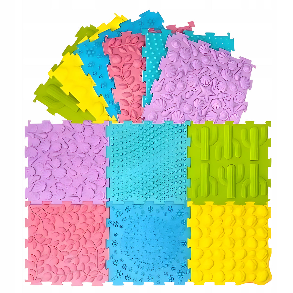 SENSORY ORTHOPEDIC PUZZLE PATH FOOT MASSAGE FOR CHILDREN 6 PCS Packaging status original