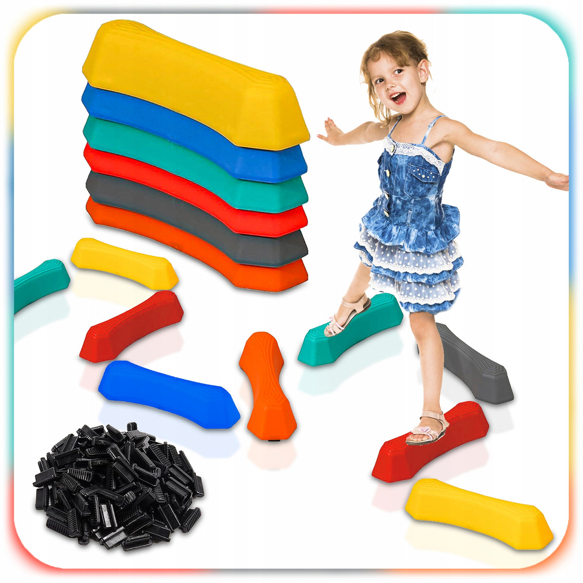SENSORY PATH STONES BALANCING BALANCE TRAINING BOY'S DAY Packaging status original