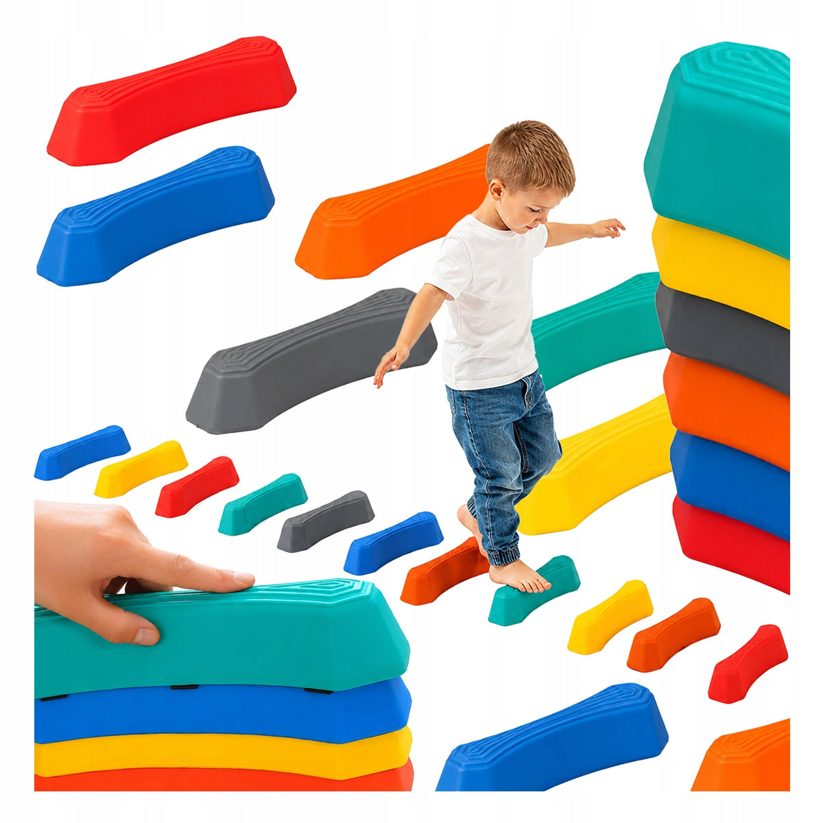 SENSORY PATH STONES BALANCING BALANCE TRAINING BOY'S DAY